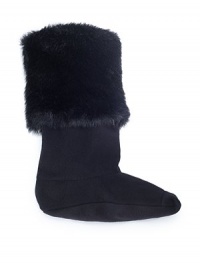 THE LOOKFaux fur-and-fleece boot insertTHE FITOverlap, 7THE MATERIALPolyesterORIGINImported