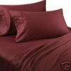 1200 Thread Count Queen 4pc Bed Sheet Set Egyptian Quality Deep Pocket Burgundy