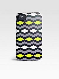 Milly Diamond Zig Zag iPhone Case-Chartreuse