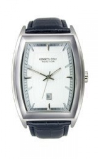 Kenneth Cole New York Leather Collection Silver-Tone Dial Men's watch #KC1667