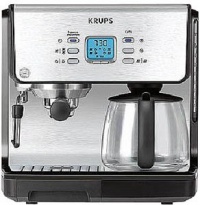 Krups XP2070 Programmable 10-Cup Coffeemaker/15-Bar Pump Espresso Machine