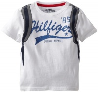 Tommy Hilfiger Boys 2-7 Short Sleeves Gerald Tee, White, 05 Regular