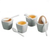 Square Egg Cups and Spoons - Set of 4 by BIA Cordon Bleu