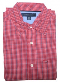 Tommy Hilfiger Men Short Sleeve Plaid Logo Shirt