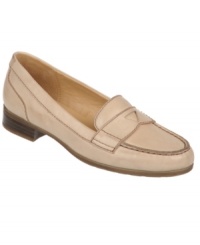 Menswear-inspired, but oh-so-cute. The June loafers by Naturalizer feature heavy gouge stitched detailing throughout.