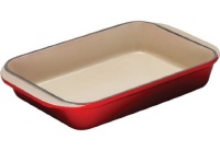 Le Creuset Enameled Cast-Iron 8-by-11-3/4-Inch Rectangular Roaster, Cherry