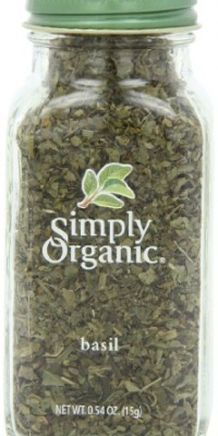 Simply Organic Basil Certified Organic, 0.54-Ounce Container