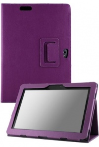 HHI Asus Eee Pad Transformer Prime TF201 Case UrbanFlip Series with Viewing Stand - Purple (Package include a HandHelditems Sketch Stylus Pen)