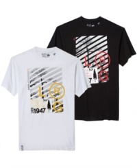 Ride the narrow board and go for a graphic tee with a longer, leaner line: Slim fit Blinded Vista T-shirt from LRG.