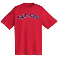 Boston Athletic Red Sox Official Wordmark Short Sleeve T-Shirt, Athletic Red