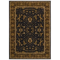 First Lady Somerset House Old Republic Black Rug Rug Size: Runner 2'6 x 7'9