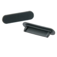 eForCity Silicone Dock Plug Protector for Apple iPhone/iPod, Black