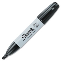 Sharpie Permanent Marker, Chisel Tip, Black (38201) 12 - Count