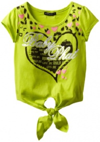 Baby Phat - Kids Girls 2-6X Print Tee With Tie, Acid Lime, 2T