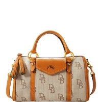 Dooney & Bourke Signature Jacquard Barrel Pocket Satchel, Brown