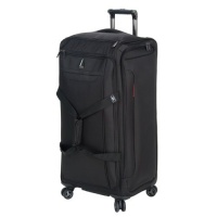 Delsey Luggage Helium X'pert Lite Ultra Light 4 Wheel Spinner Duffel, Black, 28 Inch