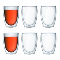 Bodum Pavina Double-Wall Insulated 12-Ounce Glasses, Set of 6