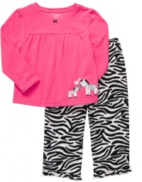 Carter's Girls 2T-4T Zebra Love Microfiber Poly Pajama Set