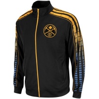 NBA adidas Denver Nuggets Black Vibe Full Zip Track Jacket