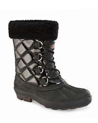 These waterproof duck boots get a toasty dose of luxe from plush, shearling cuffs; by UGG® Australia.