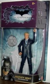 Batman Dark Knight Movie Master Exclusive Deluxe Action Figure Harvey Dent with Coin