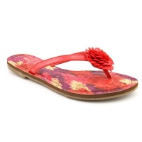 Alfani Playful Open Toe Flip Flops Sandals Shoes Red Womens