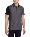 Calvin Klein Sportswear Men's Short Sleeve Logo 3 Button Color Block Pique Polo