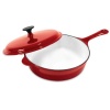 Heuck 33027 Porcelain Enamel Cast Iron 10.5 Inch Chicken Fryer, Red