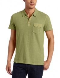 Lucky Brand Mens Men's Vintage Slub Double Pocket Polo Tee