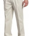 Nautica Men's True Khaki Pleated Front No Cuff Pant