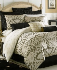 Waterford Pomona Queen Bedskirt, Black/Creme