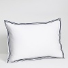 Hudson Park Italian Linens Collection KING Pillowcases, BLACK Double Merrow Stitch