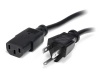 StarTech.com PXT10115 15-Feet Standard Computer Power Cord - NEMA5-15P to C13