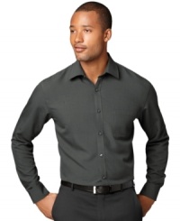 Polish up your office look with the textured details of this Van Heusen dress shirt.