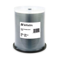 Verbatim 95251 700 MB 52x 80 Minute White Inkjet Printable Recordable Disc CD-R, 100-Disc Spindle