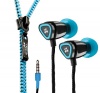 Zipbuds JUICED In-Ear Earbuds with Tangle Free Zipper Cabling (Blue)