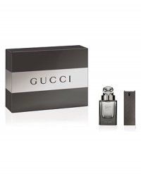 Gucci by Gucci Pour Homme combines classic masculine appeal with cool, contemporary elegance. This iconic fragrance culminates both vision and tradition, encompassing Gucci's iconic, luxurious heritage. With its warm, intense scent, Gucci by Gucci Pour Homme speaks to the powerful, sensual man who embodies the brand's rich legacy.  Experience Gucci by Gucci Pour Homme with this gift set containing a 3 oz. Eau de Toilette and a 1 oz. Eau de Toilette.