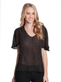 GUESS Tori Top, JET BLACK MULTI (MEDIUM)