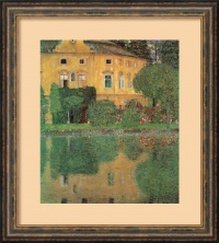 Schloss Kammer Sull'Attersee by Gustav Klimt, Framed Print Art - 20.93 x 18.61