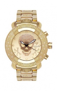 NEW! Aqua Master Men's #96 20-Diamond Skull Watch