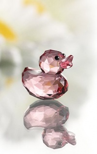 Swarovski Happy Duck Figurine, Rosy Ruby