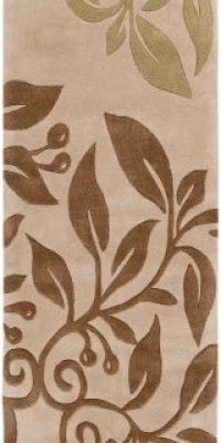 Area Rug 2x8 Runner Transitional Beige-Brown Color - Surya Cosmopolitan Rug from RugPal