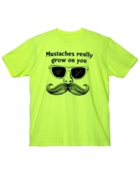 It's mustache madness on this tee by Hybrid.