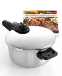 Get your fill of meals made fast! Everything you need to take meals from mediocre to masterpiece with a greener way to cook in your kitchen. Working on all stove-tops, this meal-maker is easy to use with two pressure settings and unique safety system that keeps tabs on pressure. 10-year warranty.