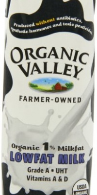 Organic Valley Organic 1% Lowfat Single Serve Milk, 8-Ounce Aseptic Cartons (Pack of 24)