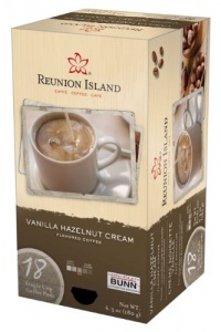 Reunion Island RI58306 Vanilla Hazelnut Single Cup Coffee Pods, 18-count