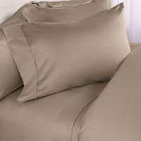 King Size Taupe 100% Egyptian Cotton Set 1200 Thread Count 6 PCs DP