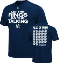 New York Yankees Navy Rivalry 'Let The Rings Do The Talking' T-Shirt