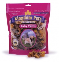 Kingdom Pets Premium Dog Treats, Chicken & Sweet Potato Jerky Twists, 48-Ounce Bag