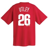 Chase Utley Philadelphia Phillies Name and Number Tee, Red